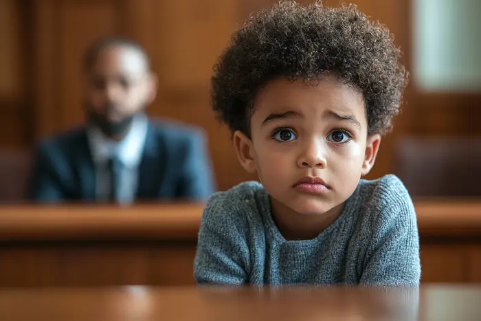 child and parent in divorce court