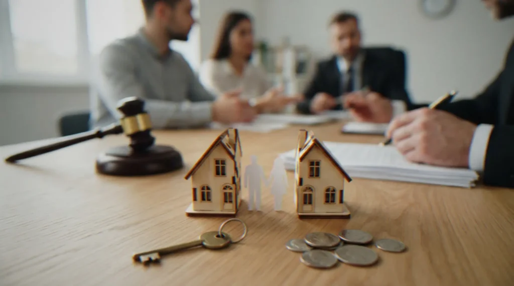 couple sits in mediation for property division process washington state
