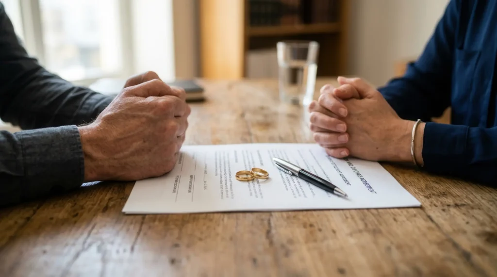 couple signs paperwork date of separation washington state divorce case